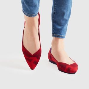 Rothy Red Camo “The Point” Size 7